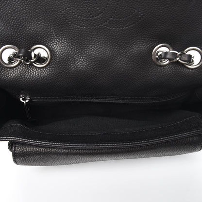Chanel Caviar Quilted Medium Now and Forever Flap Black 5 of 8