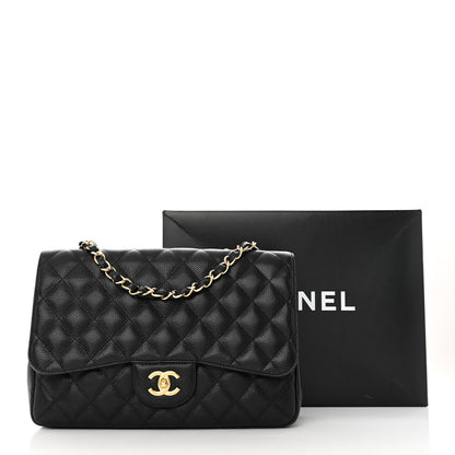 Chanel Caviar Quilted Jumbo Single Flap Black 11 of 11