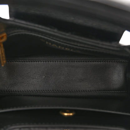 Chanel Shiny Aged Calfskin Quilted Nano Kelly Shopper Black 5 of 10