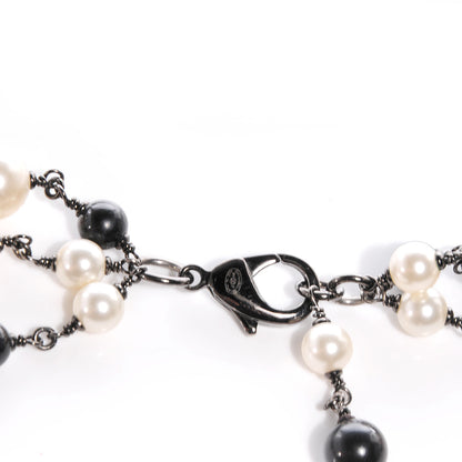 Chanel Ruthenium Camellia Pearl CC Necklace Black 4 of 6