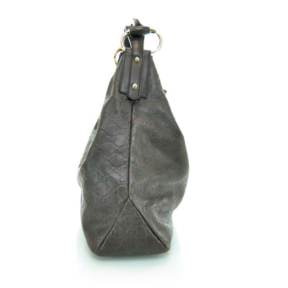 Gucci Guccissima Large Horsebit Chain Hobo Brown 6 of 9