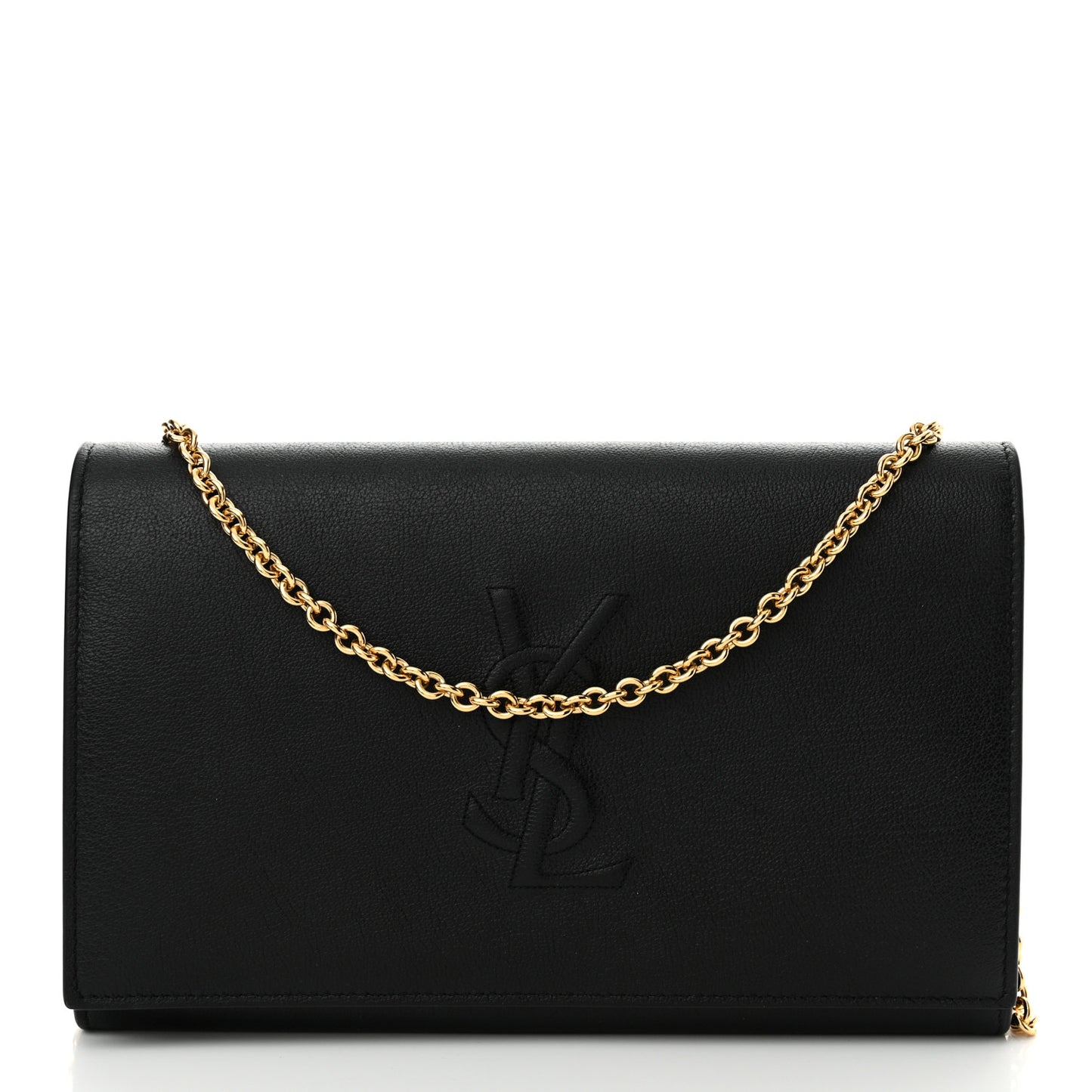 Calfskin Monogram Belle de Jour Chain Clutch Black