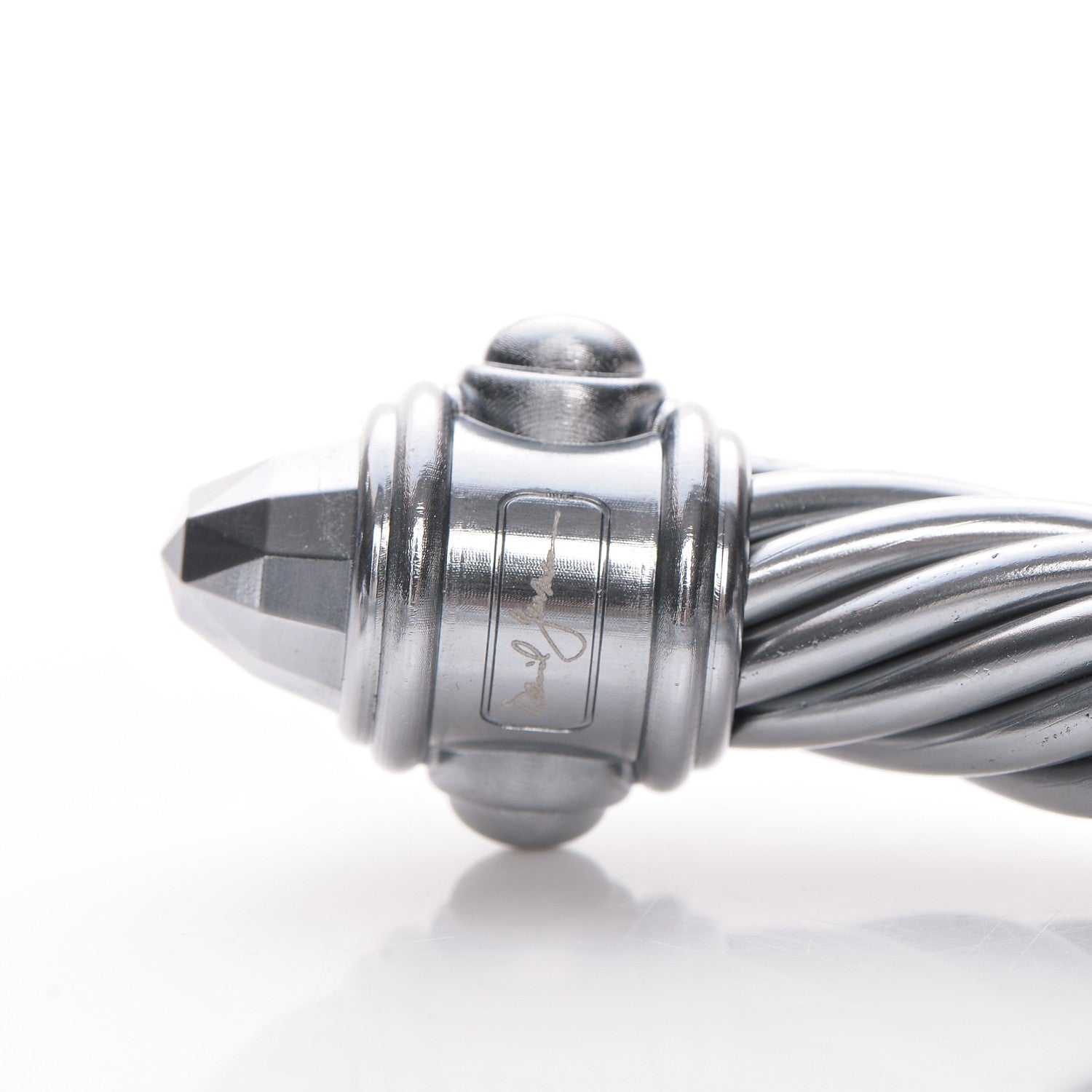 David Yurman Aluminum 10mm Cable Bracelet Silver 4 of 5