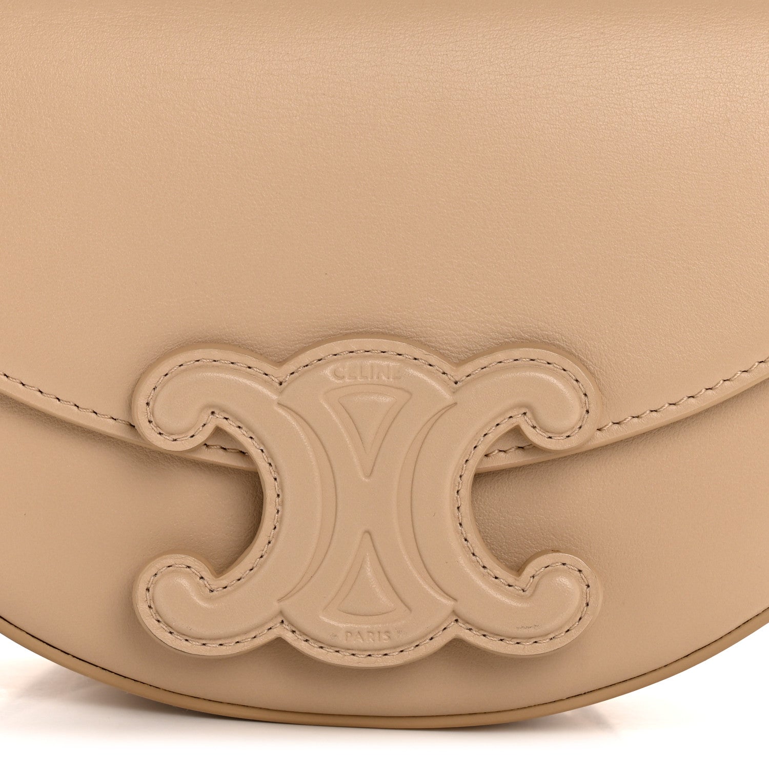 Celine Smooth Calfskin Triomphe Besace Bag Nude 17 of 25