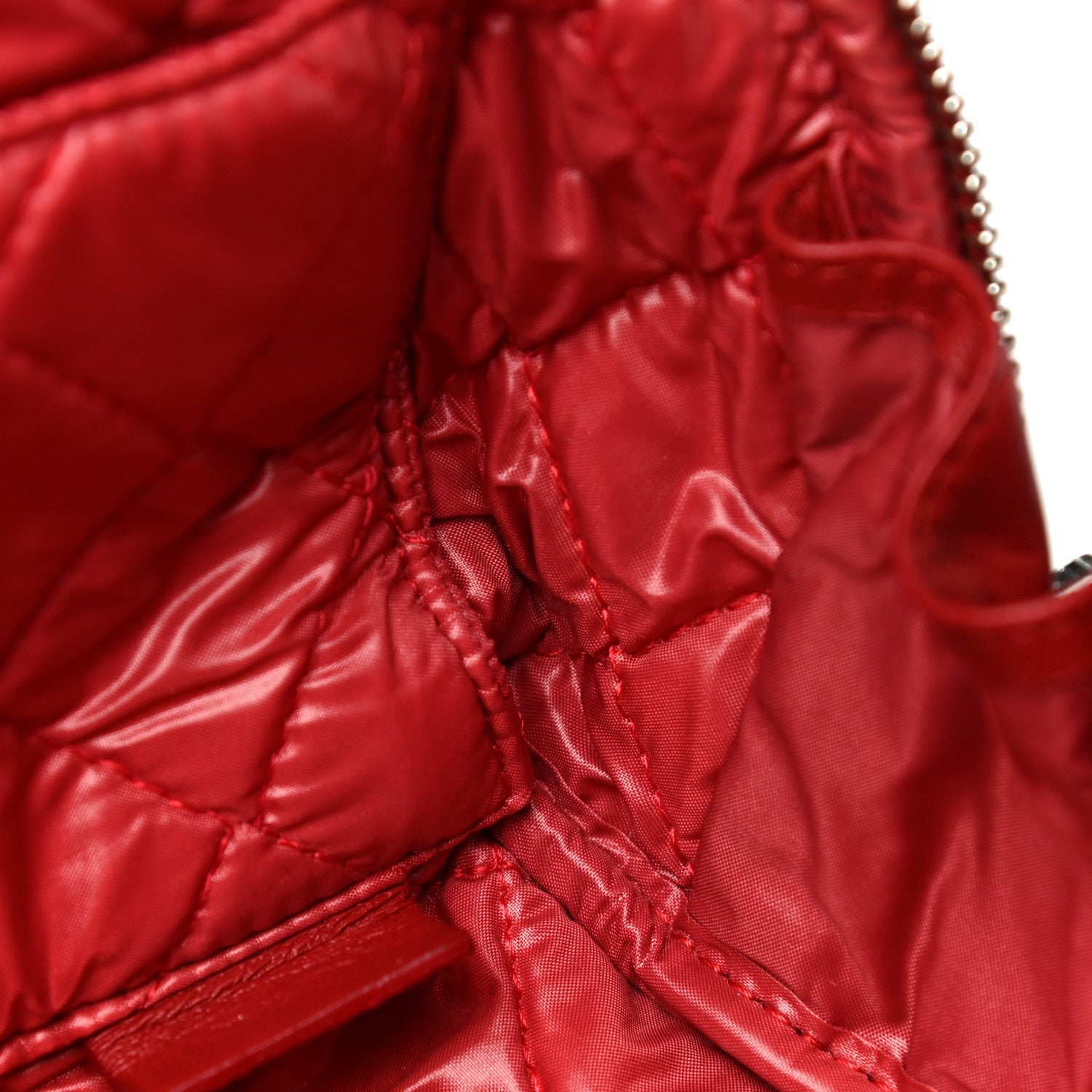 Chanel Lambskin Quilted Cosmetic Case Red 11 of 12
