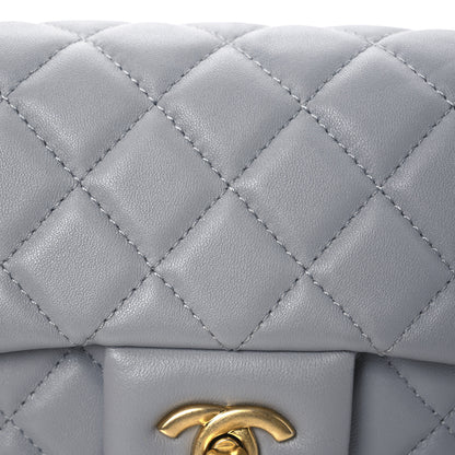 Chanel Lambskin Quilted Mini Rectangular Pearl Crush Flap Grey 8 of 12