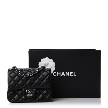 Chanel Lambskin Quilted Mini Square Flap Black 11 of 11