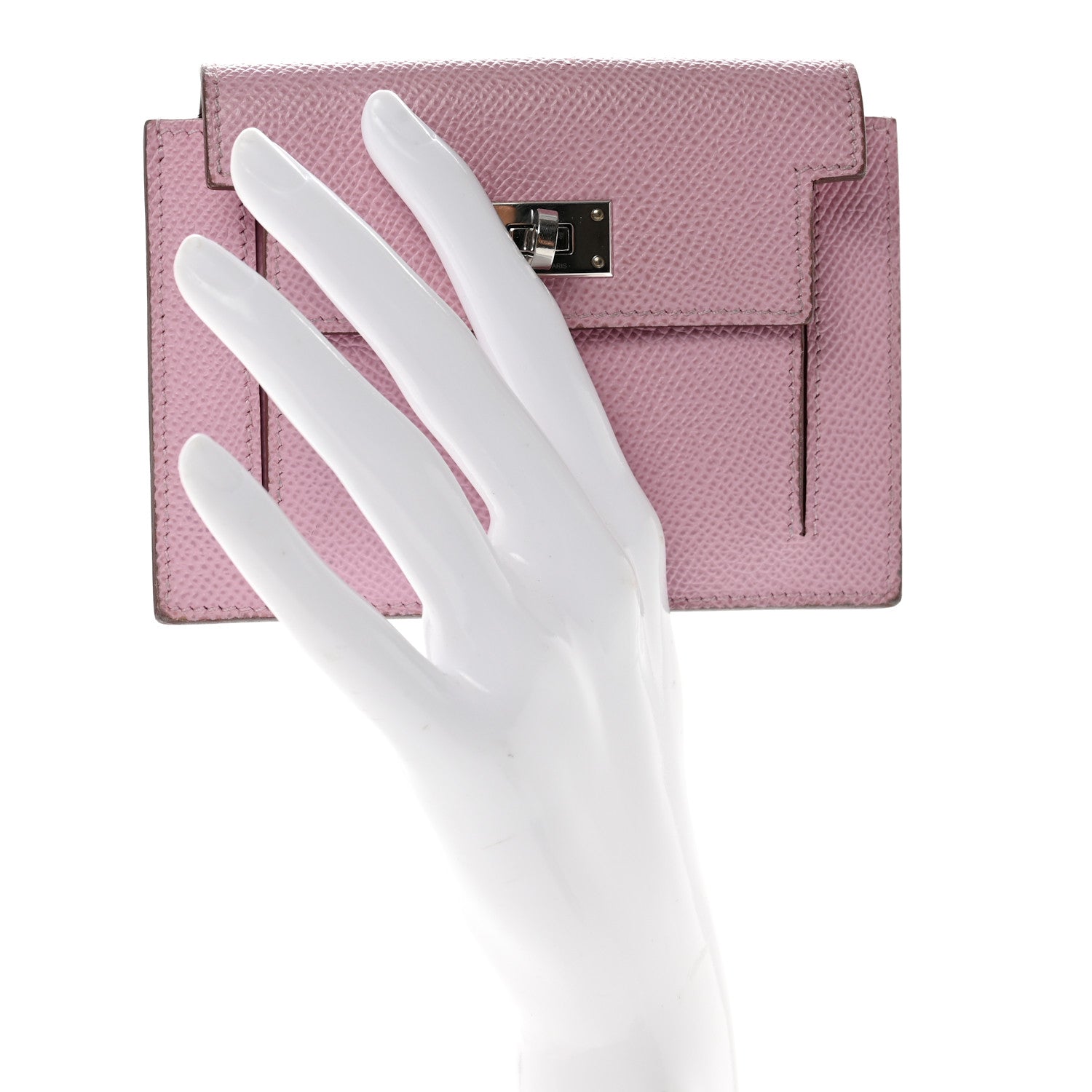 Hermes Epsom Kelly Pocket Compact Wallet Mauve Sylvestre 2 of 8