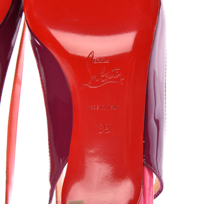 Christian Louboutin Patent PVC Suspenodo Sling 45 Pumps 39 Eveque 6 of 10