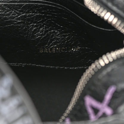 Balenciaga Agneau Arena Graffiti All Over XXS Bazar Shopper Tote Black Multicolor 6 of 12