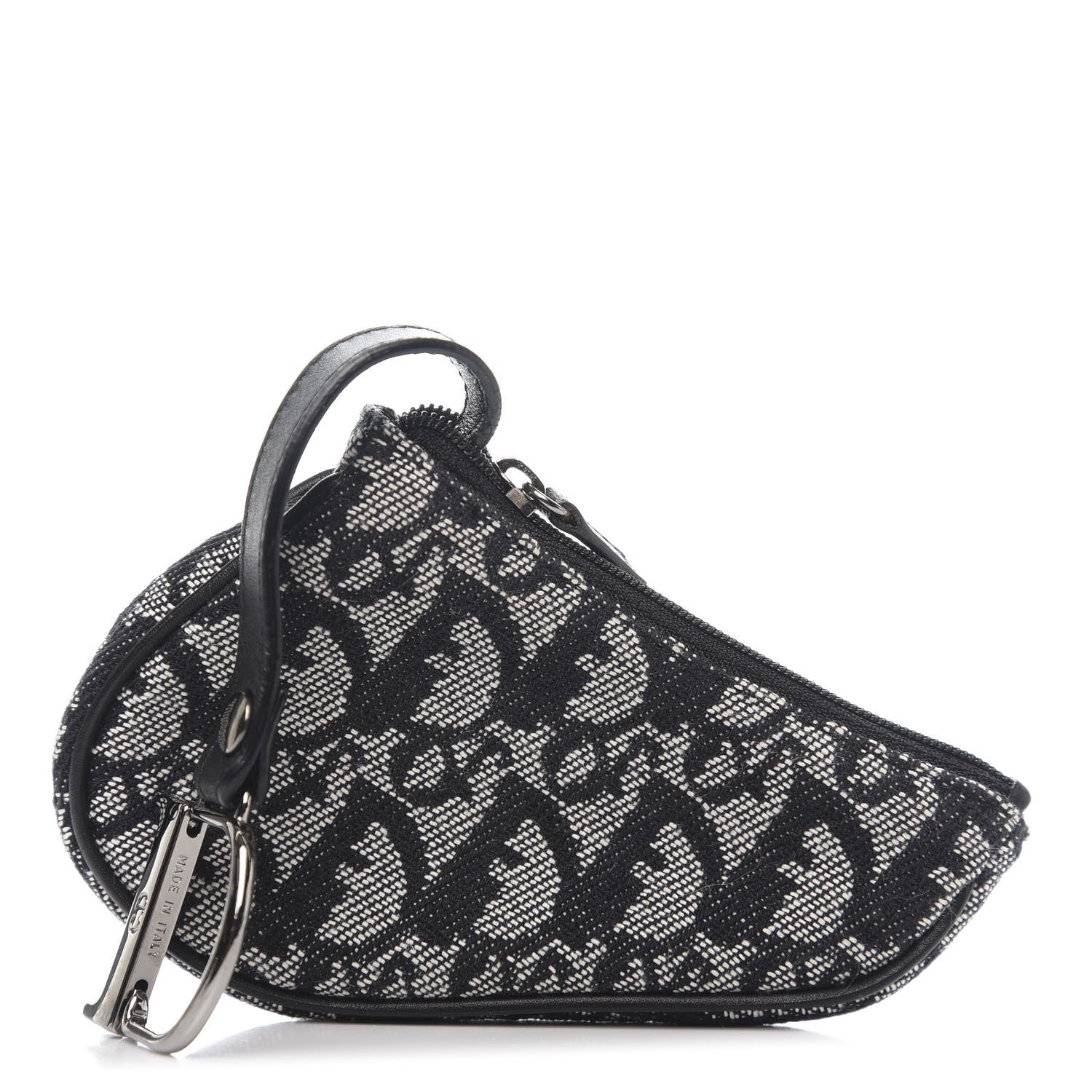 Christian Dior Monogram Saddle Coin Purse Black 1 of 7