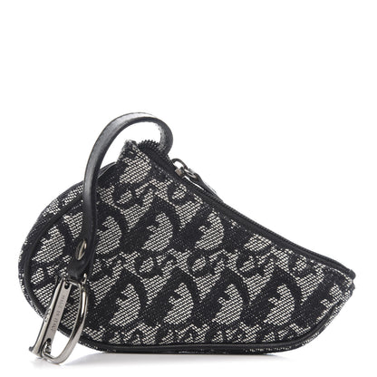 Christian Dior Monogram Saddle Coin Purse Black 1 of 7