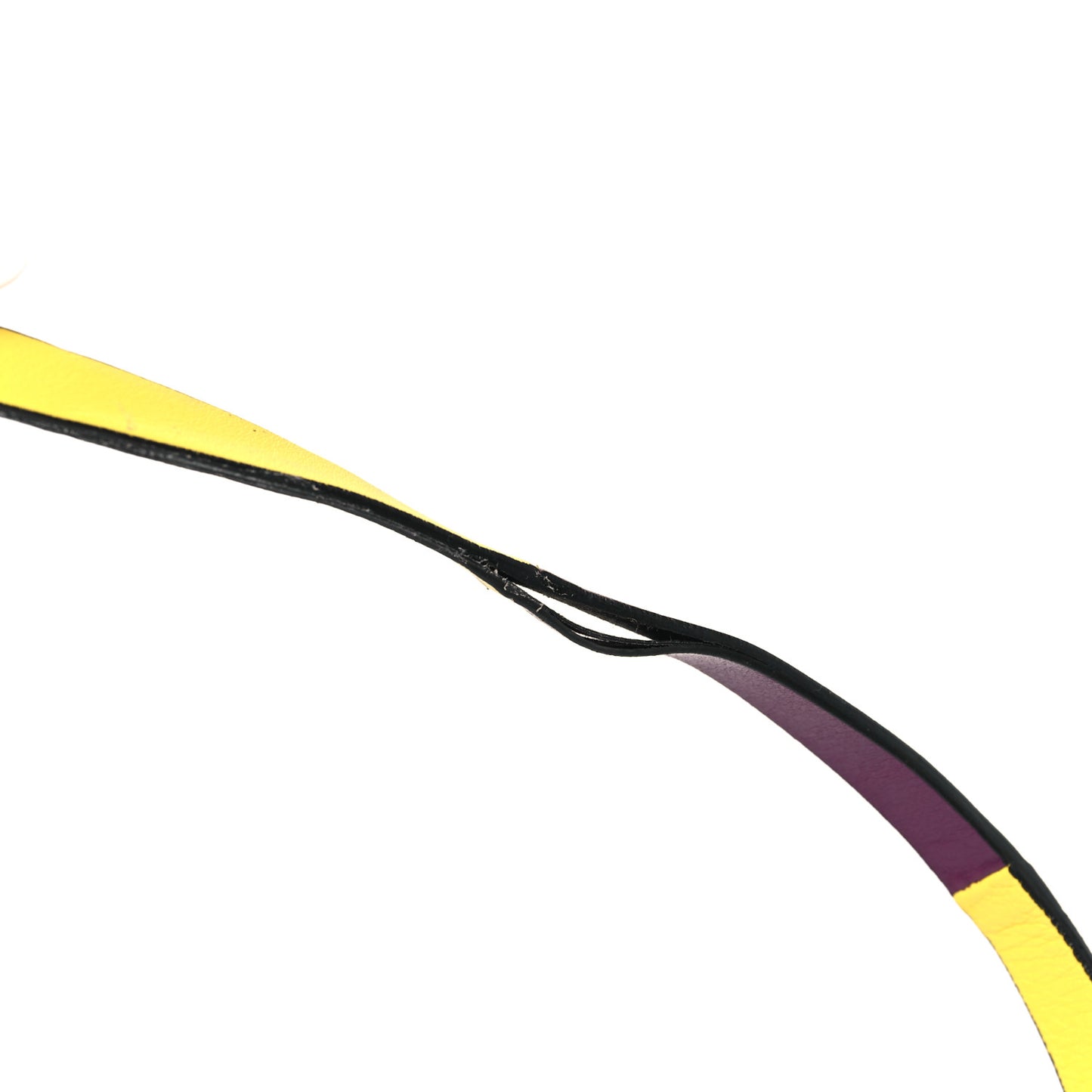 Calfskin Mini Rivet Colorblock Shoulder Bag Purple Yellow