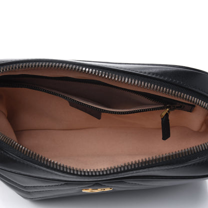 Gucci Calfskin Matelasse Mens GG Marmont Belt Bag 80 32 Black 4 of 12