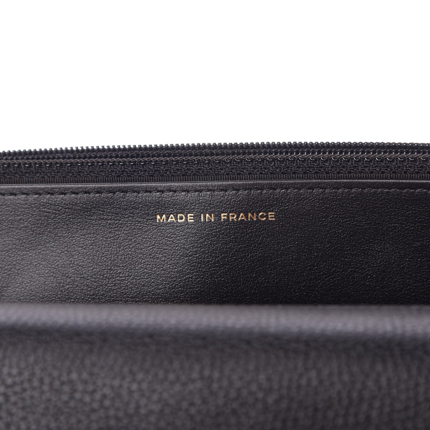 Calfskin Crochet 19 Wallet On Chain WOC Black