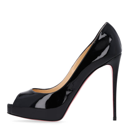 Christian Louboutin Patent Lady Peep 150 Pumps 38.5 Black 1 of 9