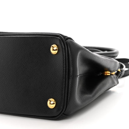 Prada Saffiano Small Galleria Double Zip Tote Black 9 of 10