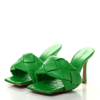 Bottega Veneta Nappa Maxi Intrecciato Lido 90mm Mule Sandals 36 Grass 3 of 7
