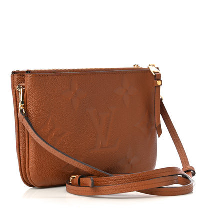 Louis Vuitton Empreinte Monogram Giant Double Zip Pochette Caramel 3 of 9