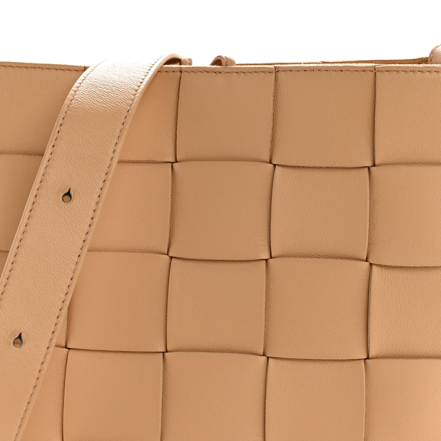 Bottega Veneta Lambskin Maxi Intrecciato Cassette Messenger Almond