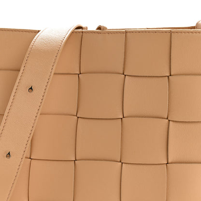 Bottega Veneta Lambskin Maxi Intrecciato Cassette Messenger Almond 8 of 13