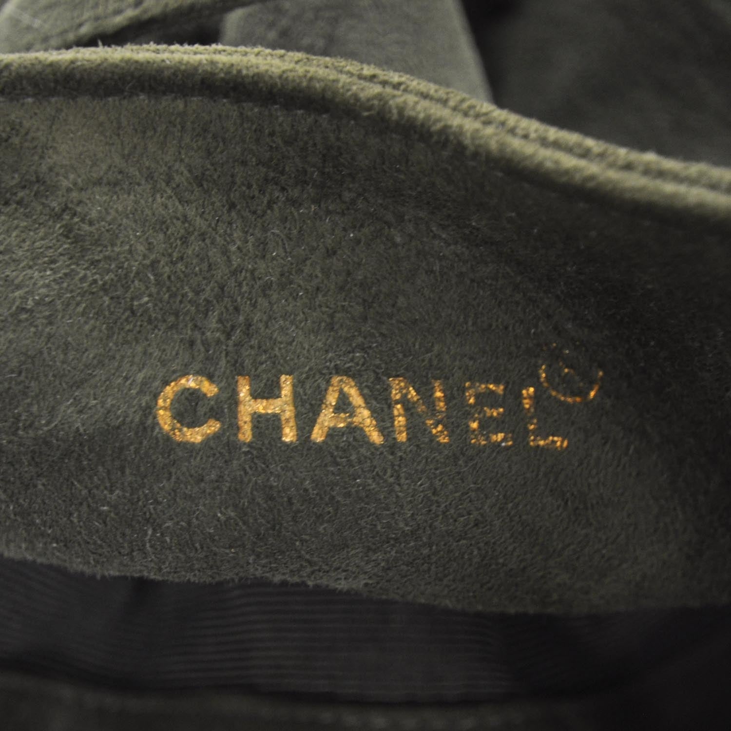 Chanel Suede Pouch Bag Green 8 of 8