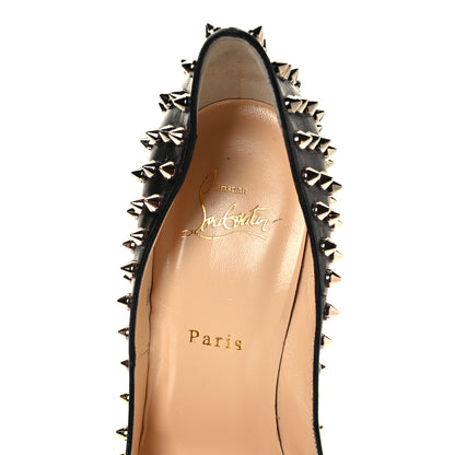 Christian Louboutin Kid Patent Follies Spikes 120 Pumps 39 Black 8 of 9