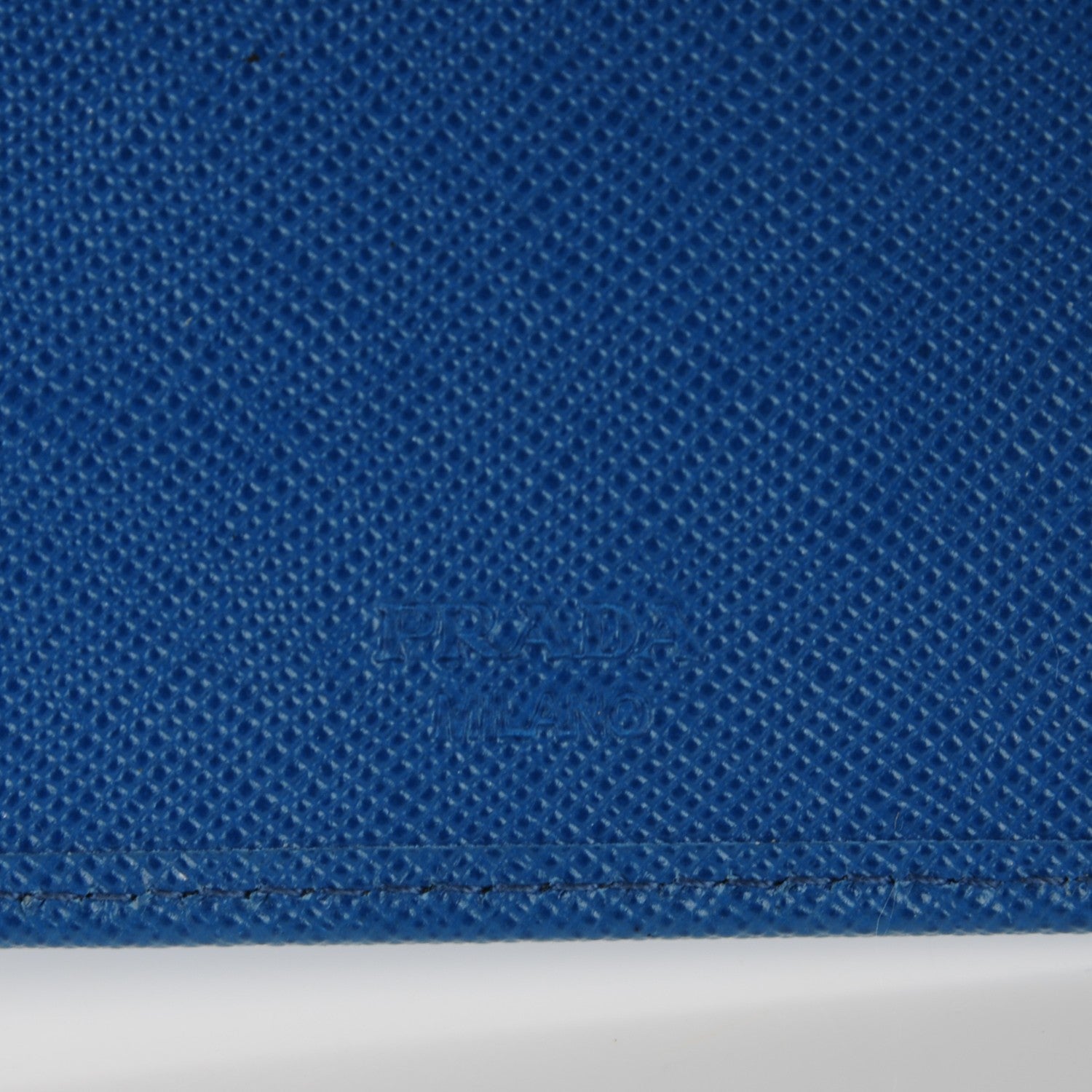 Prada Saffiano Metal Continental Flap Wallet Cobalto 6 of 8