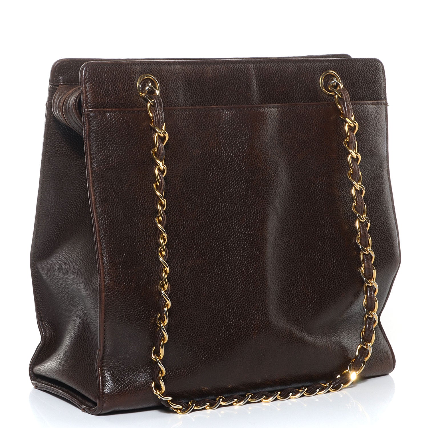 Chanel Caviar Shoulder Bag Brown 3 of 7