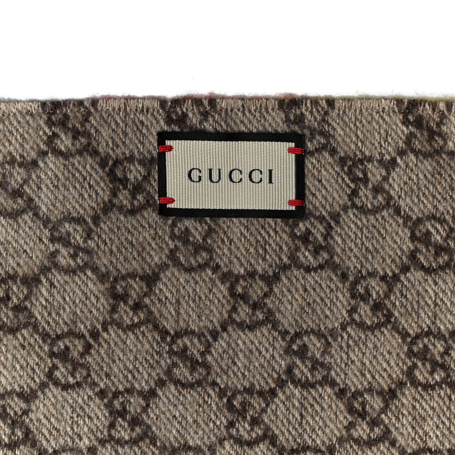 Gucci Silk Cashmere GG Monogram Floral Print Scarf Black 3 of 3