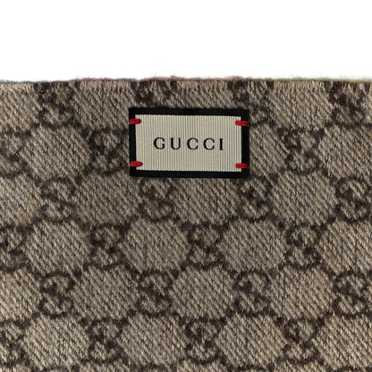 Gucci Silk Cashmere GG Monogram Floral Print Scarf Black 3 of 3