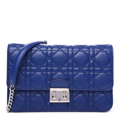 Christian Dior Lambskin Cannage Miss Dior Promenade Pouch Blue 1 of 8