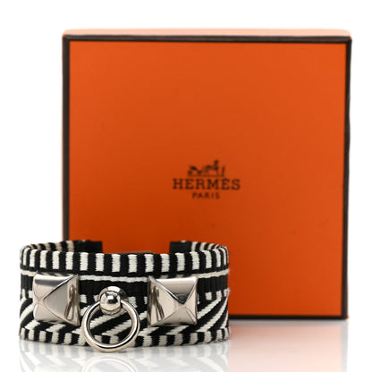 Hermes Toile Sombrero Rivale Cavale Bracelet T2 Black 5 of 5