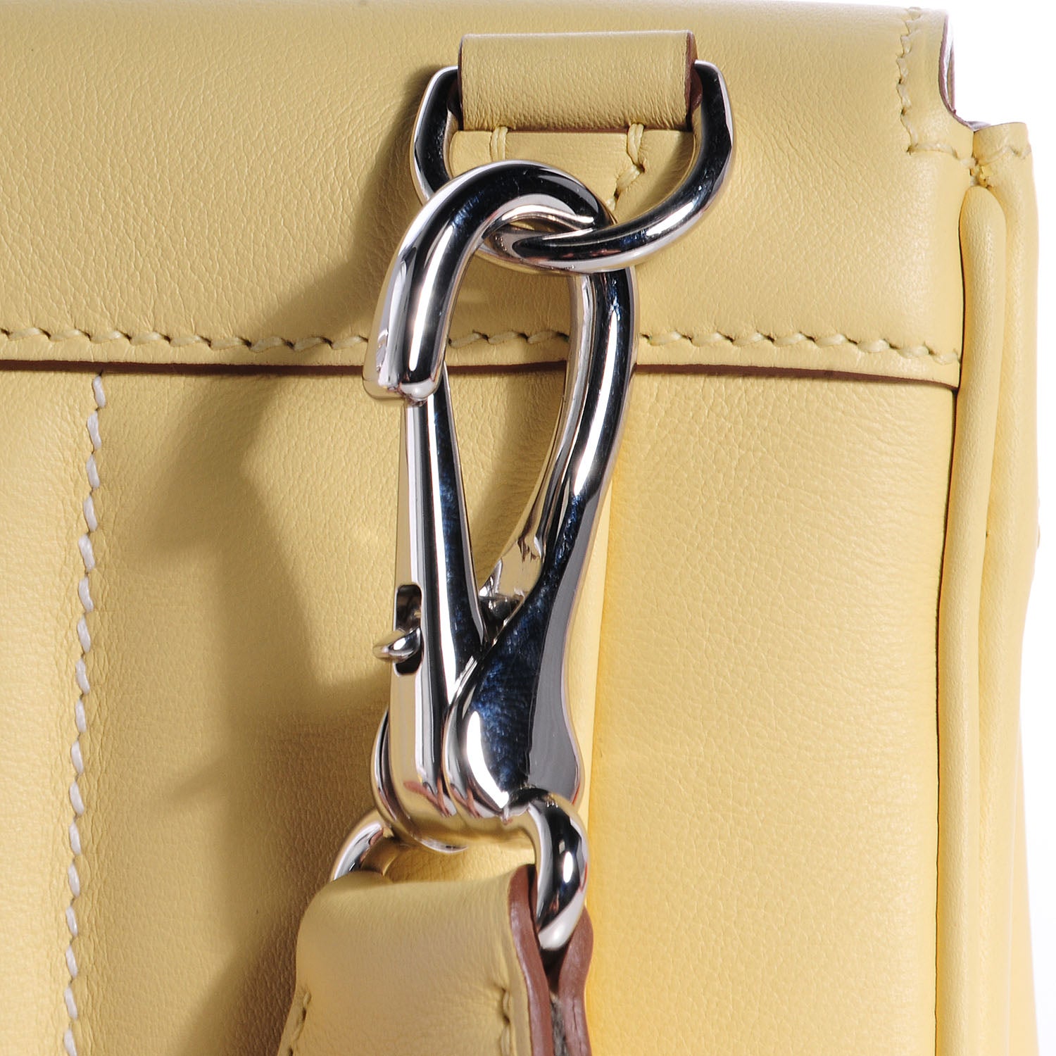 Hermes Veau Swift Mini Sac Berline Jaune Poussin 10 of 14