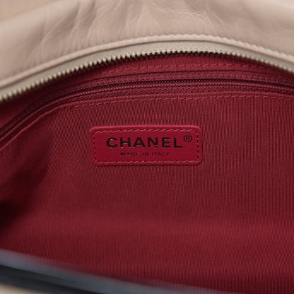Chanel Aged Calfskin Quilted Large Gabrielle Hobo Beige Black 5 of 10
