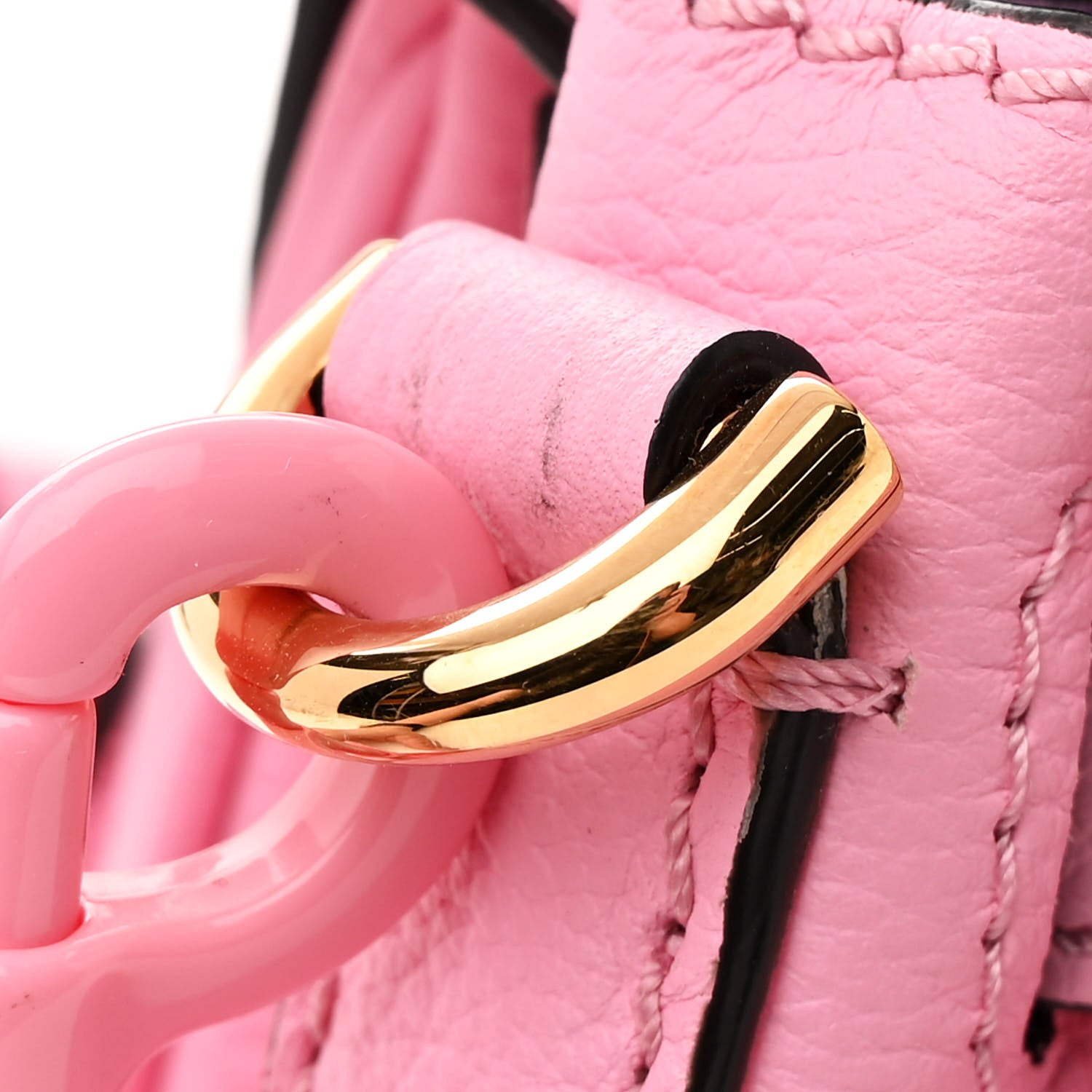 Versace Grained Calfskin Small La Medusa Top Handle Bag Pink 12 of 12