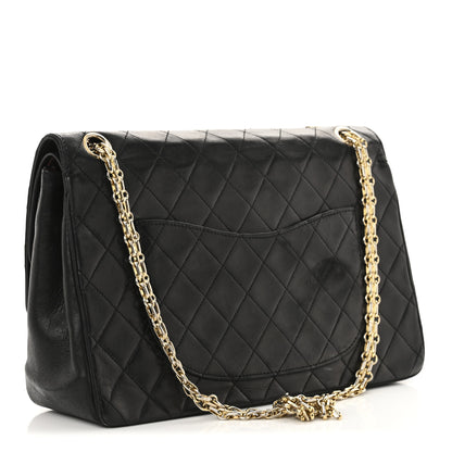 Chanel Lambskin Quilted Medium Double Flap Bijoux Chain Black 3 of 12