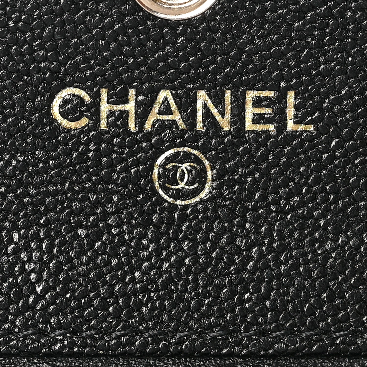 Chanel Caviar Chevron Quilted Boy Compact Wallet Black 5 of 6