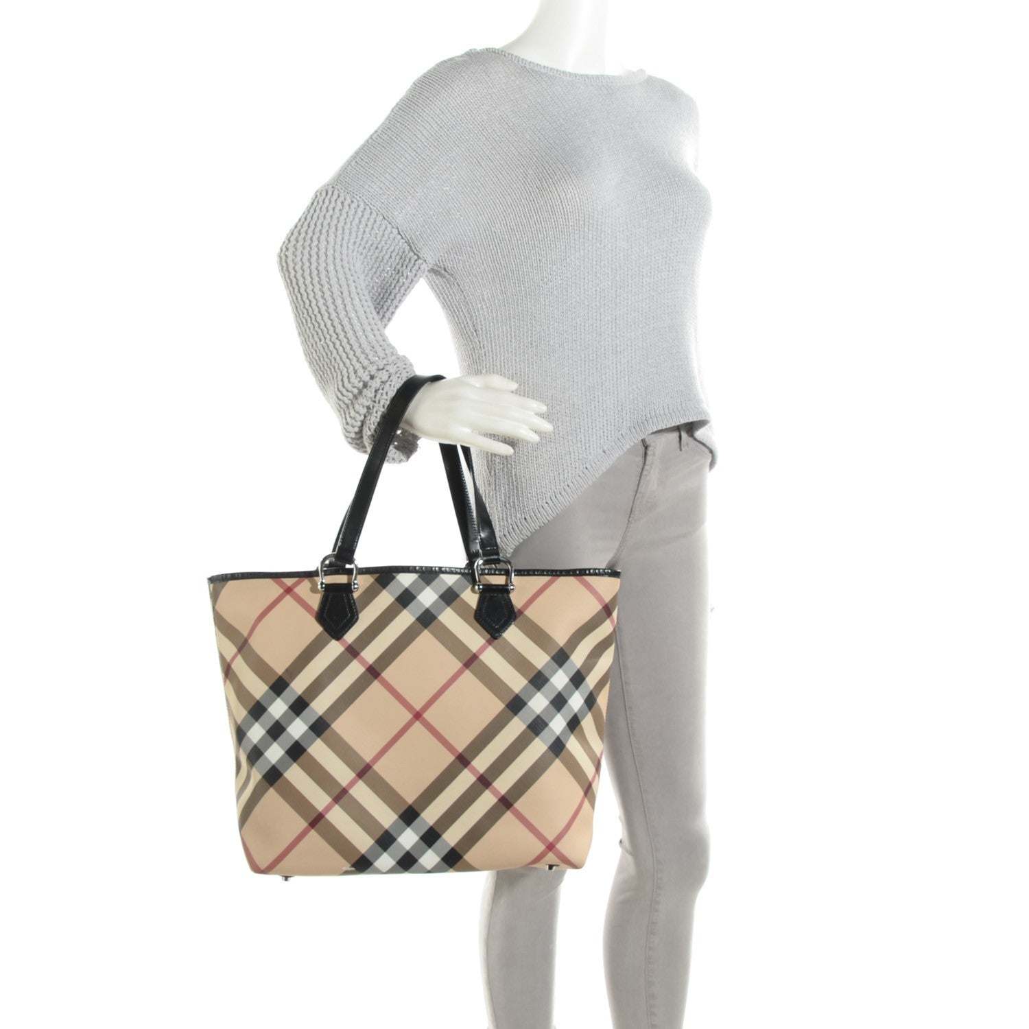 Burberry Nova Check Large Nickie Tote Black 2 of 11