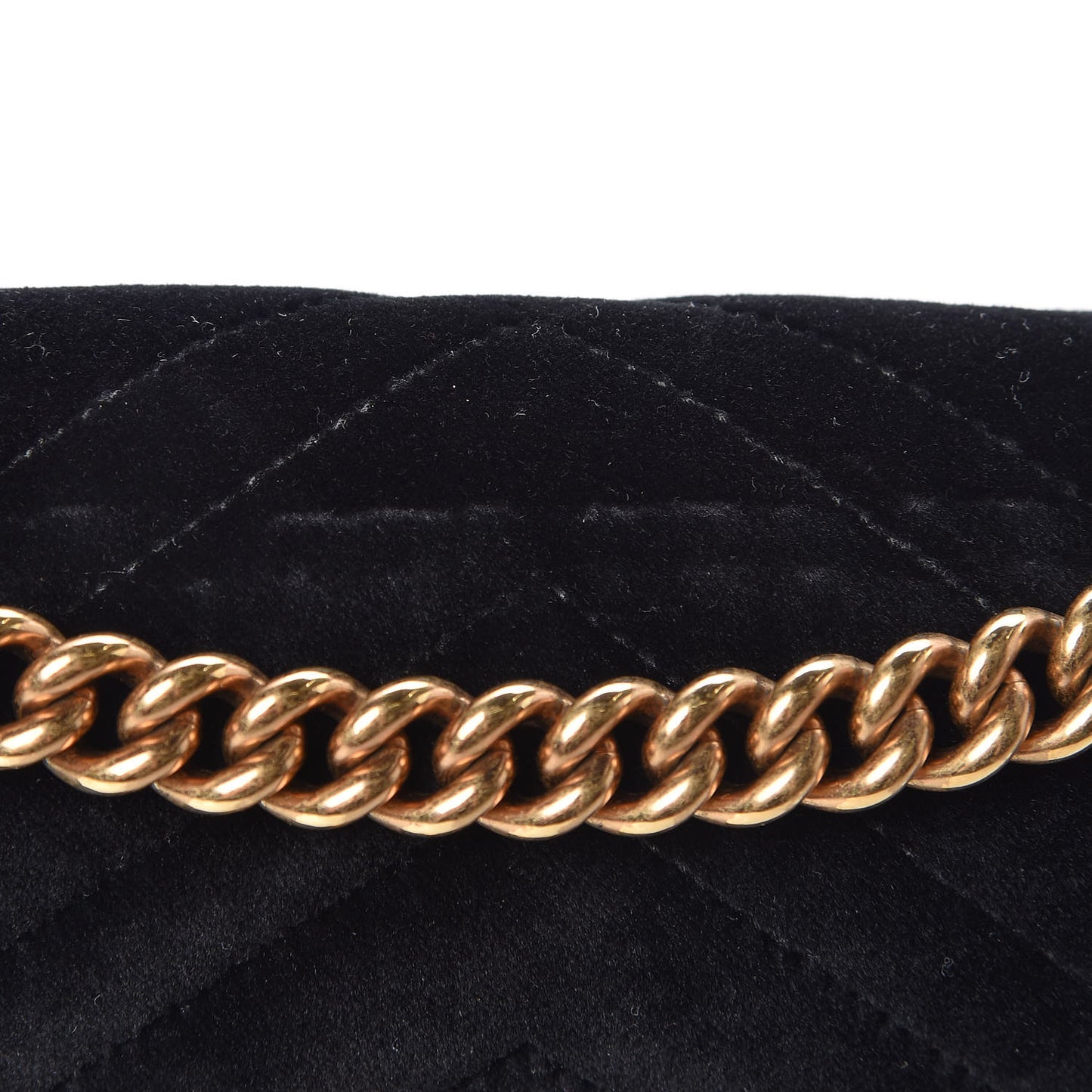Velvet Matelasse Mini GG Marmont Shoulder Bag Black