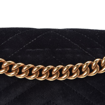 Gucci Velvet Matelasse Mini GG Marmont Shoulder Bag Black 12 of 12
