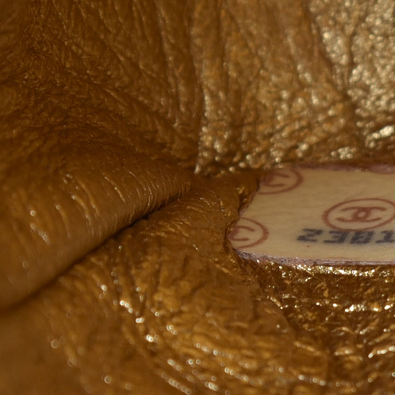 Chanel Metallic Lambskin Quilted Mini Square Flap Gold 7 of 14