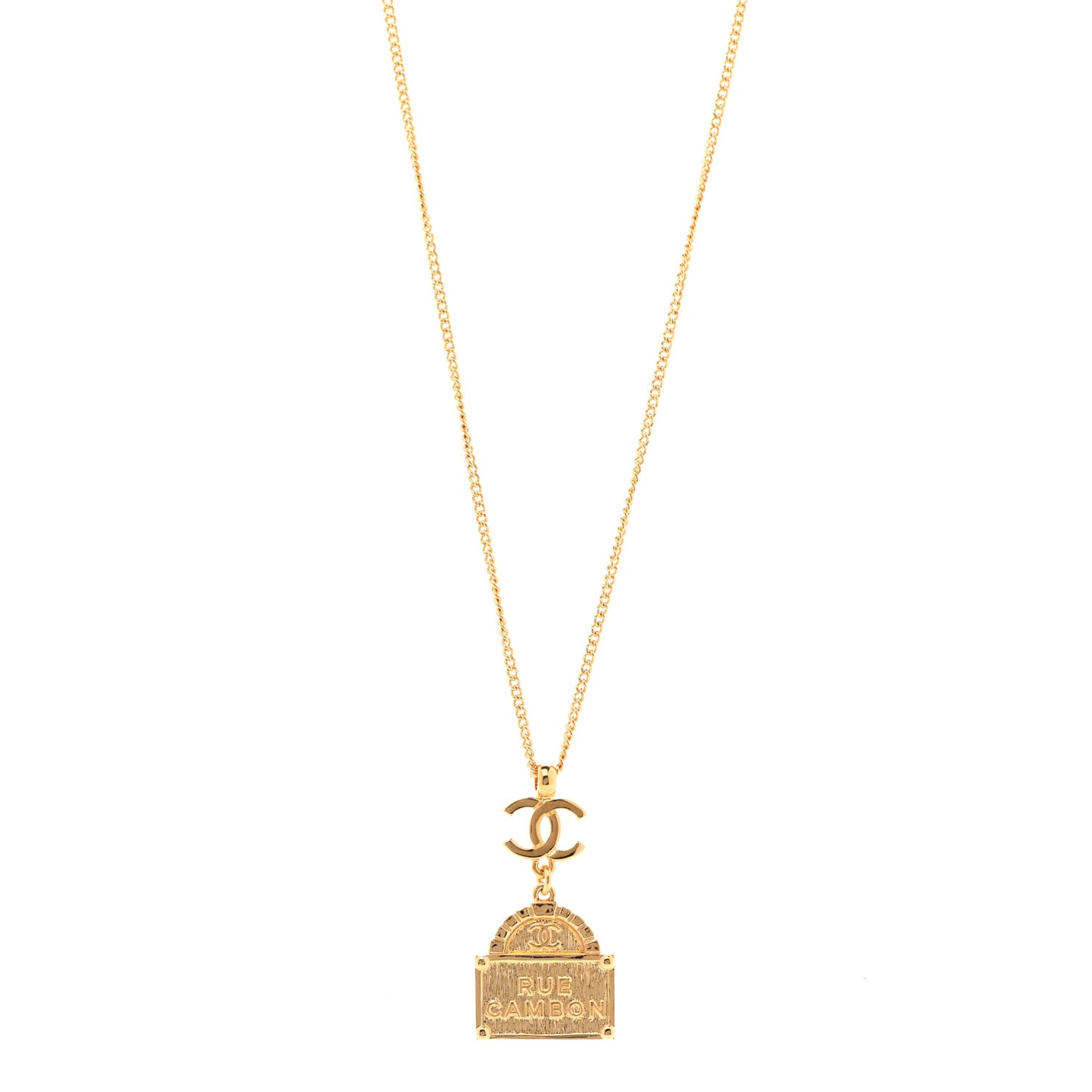 Metal CC Rue Cambon Necklace Necklace Gold