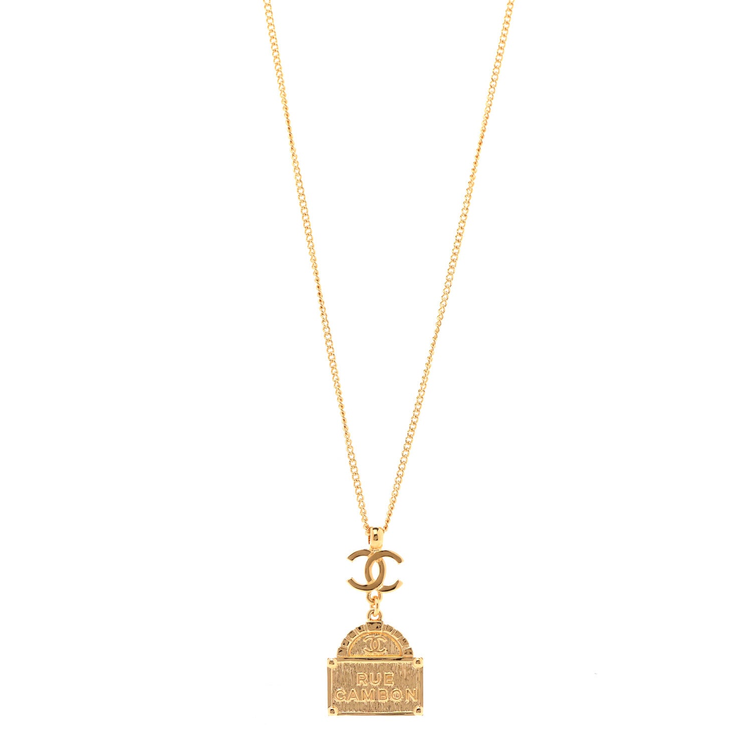 Chanel Metal CC Rue Cambon Necklace Necklace Gold 1 of 7