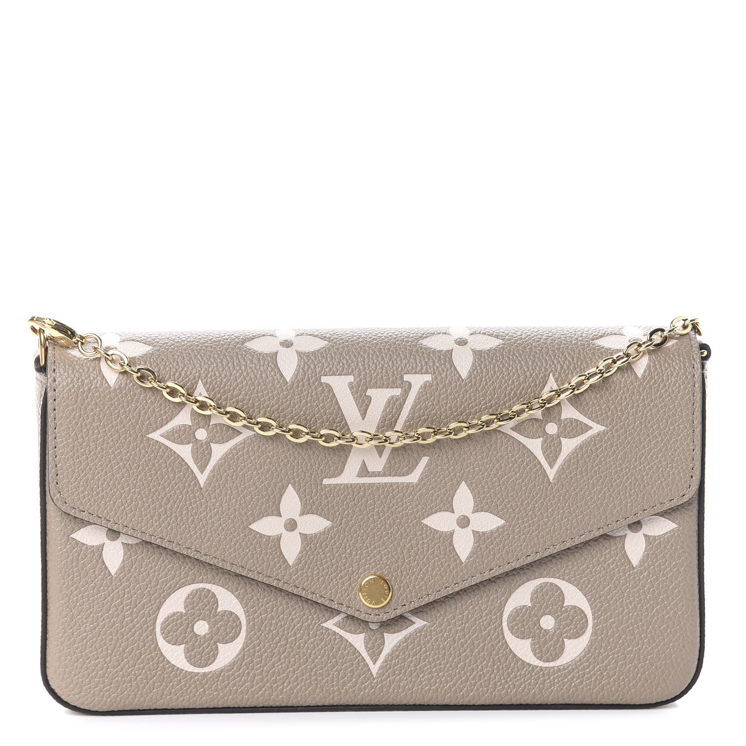 Louis Vuitton Empreinte Monogram Giant Felicie Pochette Tourterelle Creme 1 of 7