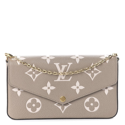 Louis Vuitton Empreinte Monogram Giant Felicie Pochette Tourterelle Creme 1 of 7