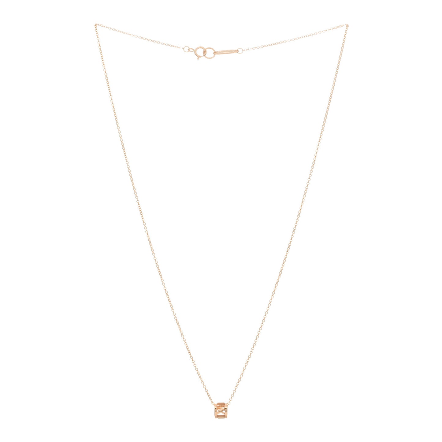 18K Rose Gold Atlas Open Pendant Necklace