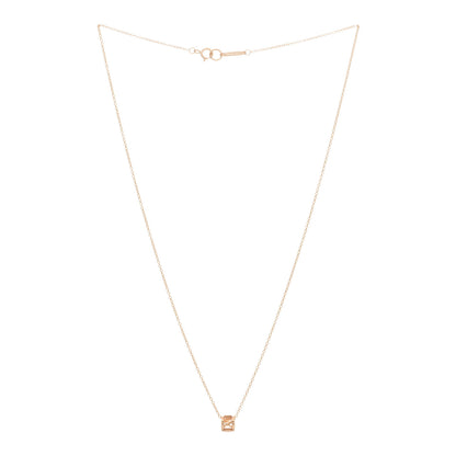 Tiffany 18K Rose Gold Atlas Open Pendant Necklace 2 of 3
