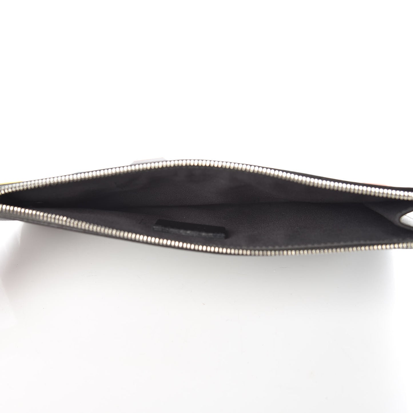 Vitello Liberty Studded Zip Pouch Asfalto Multicolor
