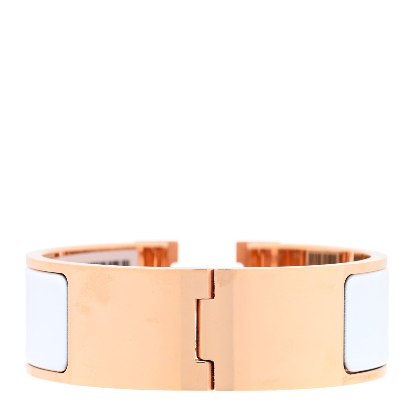 Enamel Wide Clic Clac H Bracelet GM White